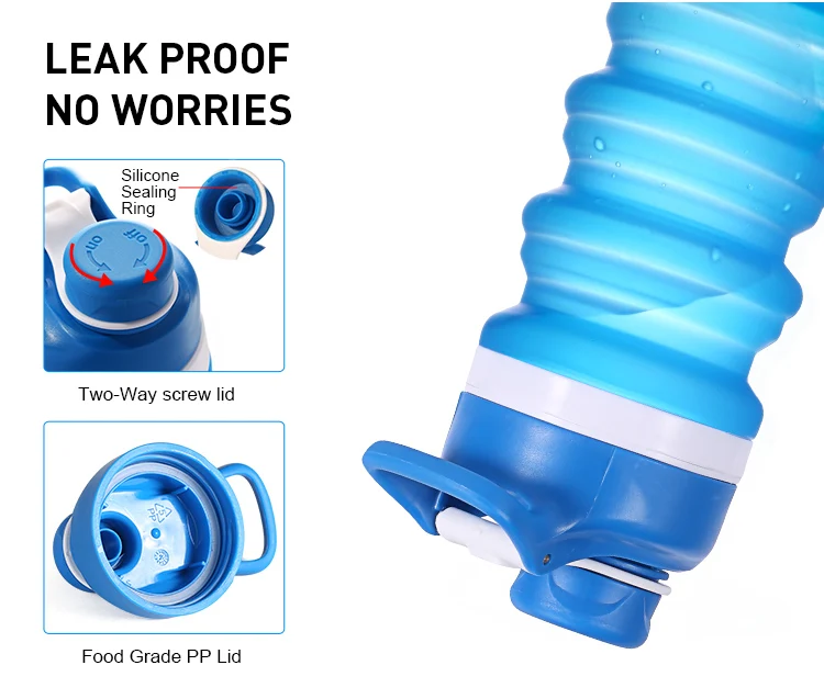 Wholesale Kid Foldable Silicone BPA Free Drinking Bottle