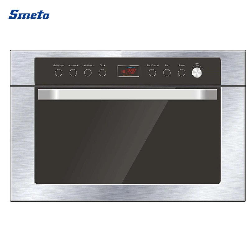 Встроенная микроволновая печь из нержавеющей стали Smeta 34L с функциями 3 в 1 для домашнего использования