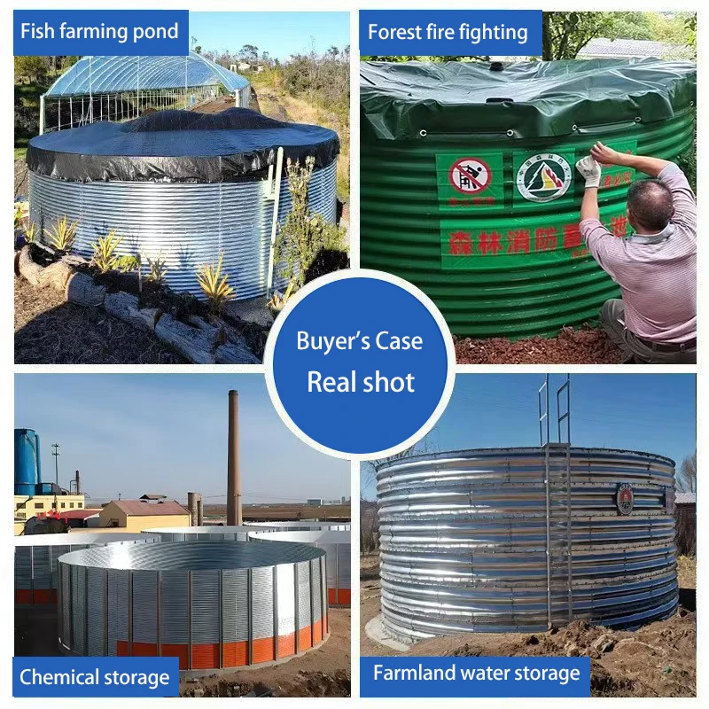 Prefabricated Galvanized Corrugated Water Tank Fire Water Tank Agricultural Water Tank for Irrigation