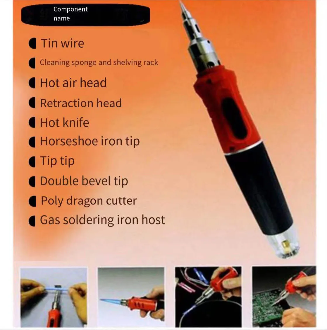 10 In 1 Electronic Flame Gas Soldering Iron Gas Soldering Iron Auto Ignition Gas Soldering Iron