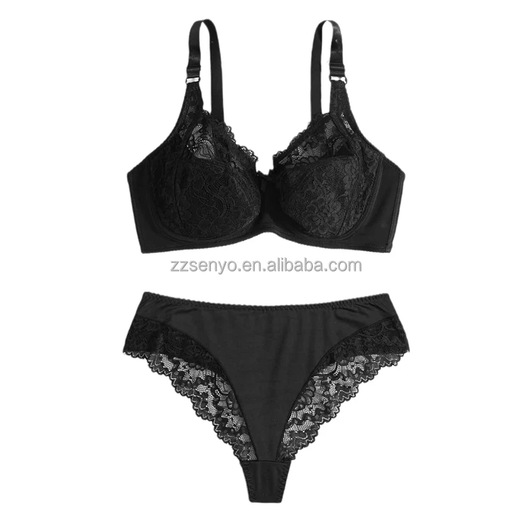 Ladies Underwear Sexy Bra And Panty New Design Underwire Plus Size Push Up Bras Underwear Lace 4769