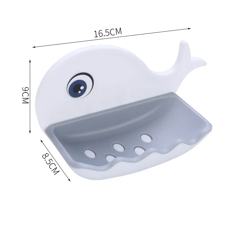 Y5730 Plastic No Trace Adhesive Soap Case Holder Bathroom Cartoon