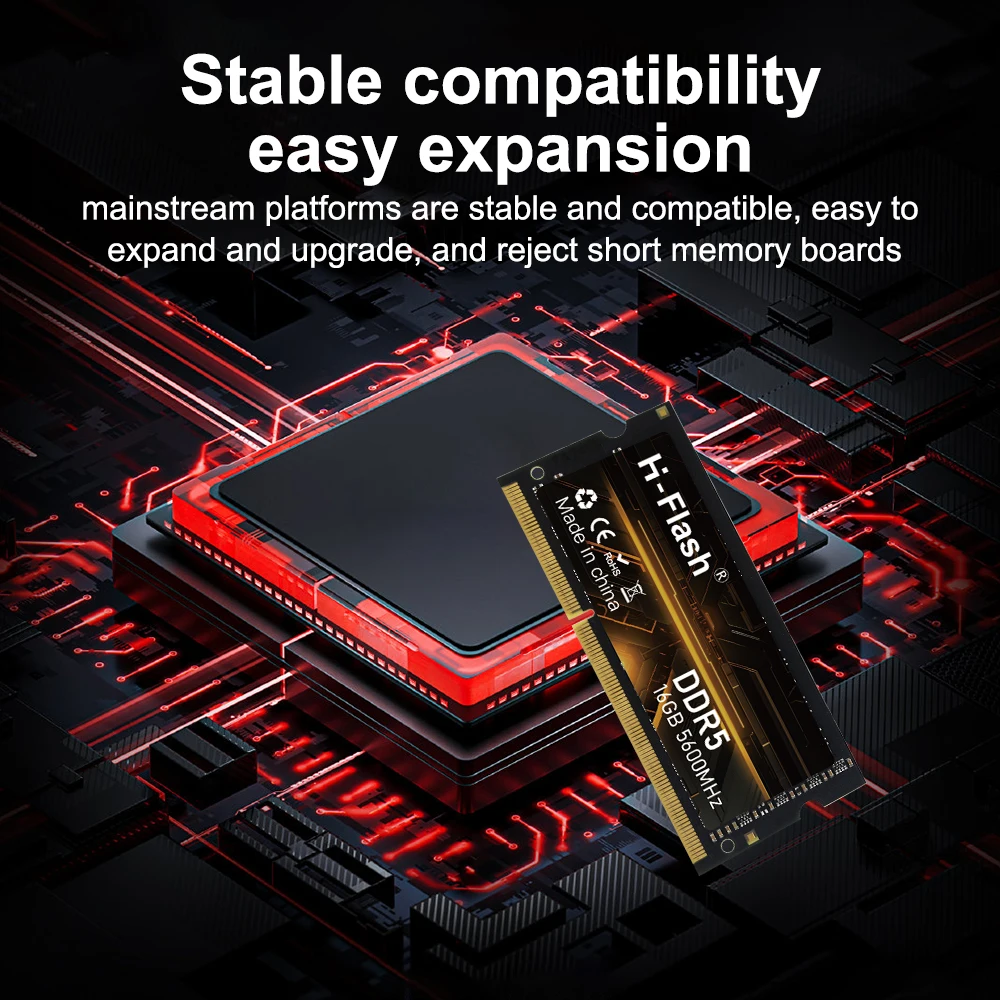 H-Flash DDR5 RAM for Gaming: 8GB, 16GB & 32GB SODIMM 4800MHz