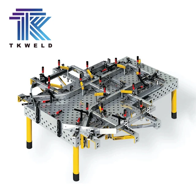TKweld HT300 Cast Iron Q355 Cast Steel 2D 3D Welding Work Table 2000*1000 D16 D28 Clamping Accessories System Soldering Station