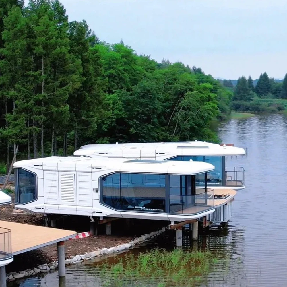 High Quality Custom Prefab Homes Portable Space Capsule House Modern Apple Cabin Tiny Home for Office Use Ready Ship