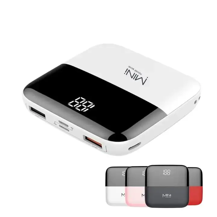 New Peoduct Portable Mini Keychain Power Banks 10000mAh Backup Charge Portable Fast Charger Emergency Telescopic Plug Design