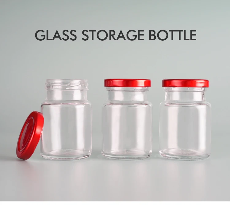 100ml 150ml Cylinder Bird Nest Bottle With Easy Open Lid Jam Jar Food