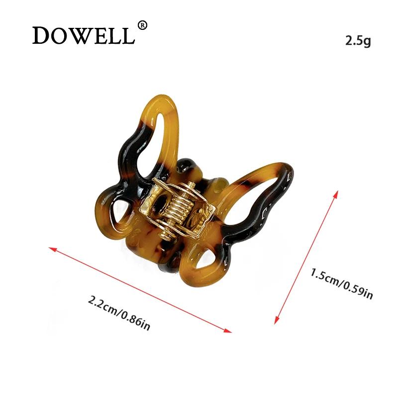 Dowell 2022 Korean Wholesale Hollow Colorful Edge Clip Ponytail Acetate