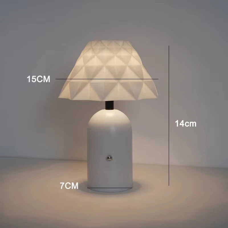 product new mushroom table lamp rechargeable touch bedside desk lamp for bedroom restaurant study dimming small night lamp-42