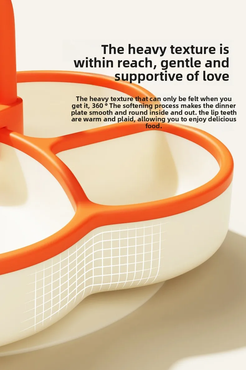 All-In-One Anti-Fall Silicone Divided Baby Dinner Plate with Suction Cup Newborn Applicable Children's Lunch Boxes manufacture