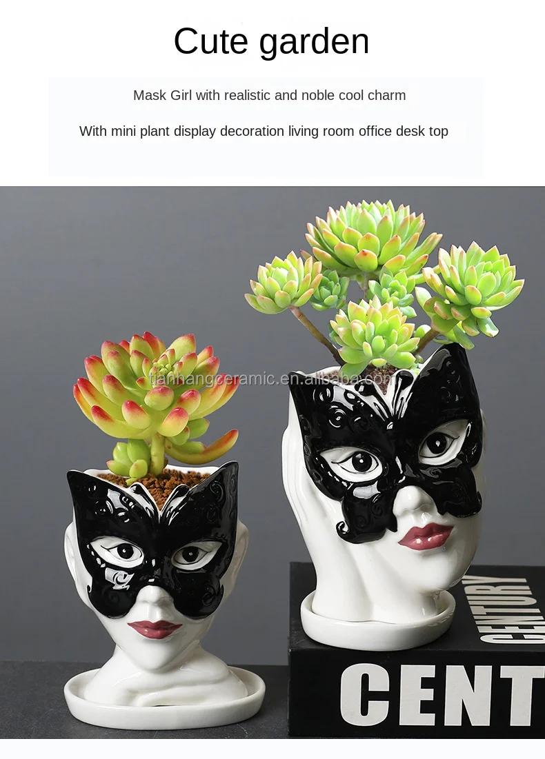 Nordic style porcelain Human face Flower Vase Modern Home Office Decor of Creative living room desktop Ornament  Art Crafts.jpg