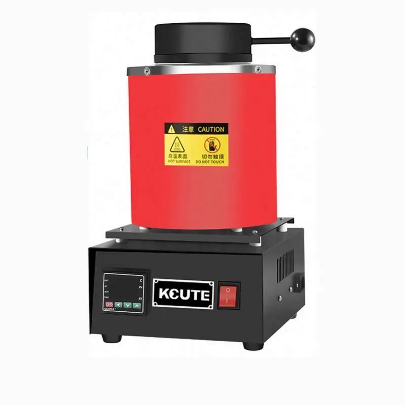 TEBAK Hot Selling Mini Digital Electric Gold Melting Furnace Tin Silver Copper Aluminium Melting Furnace with Graphite Crucible