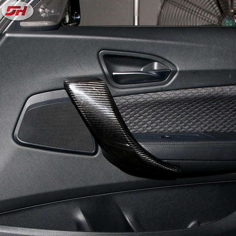 1pc Dry carbon fiber Accessories Interior Trim Central control press the cover plate For BMW 1 2 Series F21/F22/F23 2012-2016