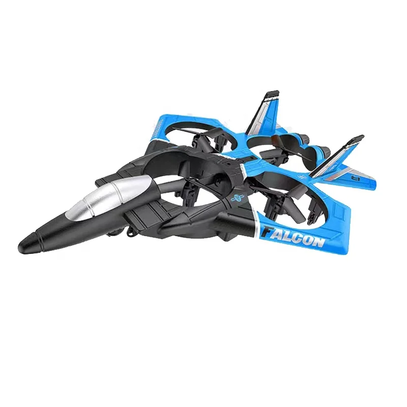 Avion Télécommandé 2,4 GHz Avec Gyroscope 4 Axes - Vol Stationnaire, Voltige 360°, LED - Bleu, Pour Débutants Et Enfants