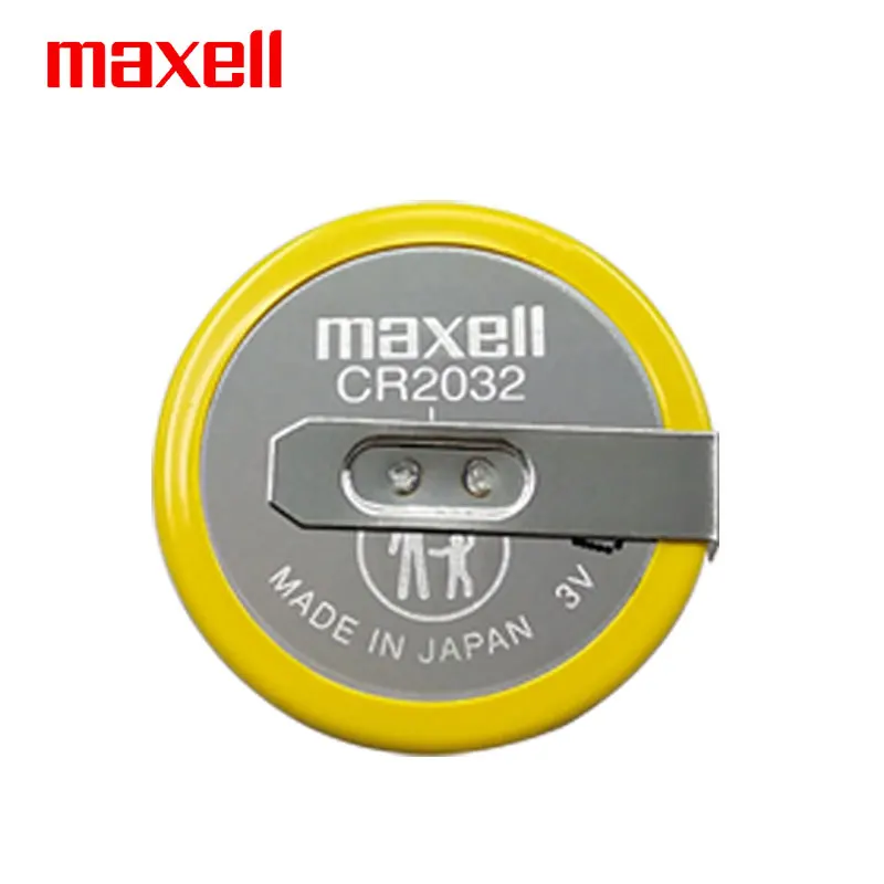 MAXELL CR2032 3V Button Battery with Solder Legs Is Suitable for Computer Smart Devices PLC Motherboard