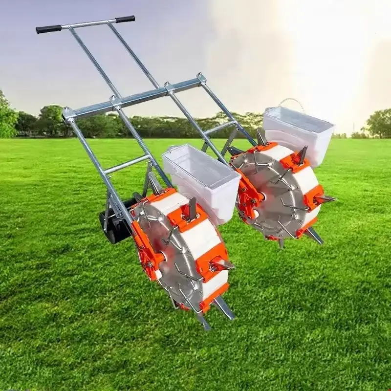Two Row Seeder Machine Home Use Corn Onion Transplanters Planter for Farm Use Manual Seeder Planting Machine