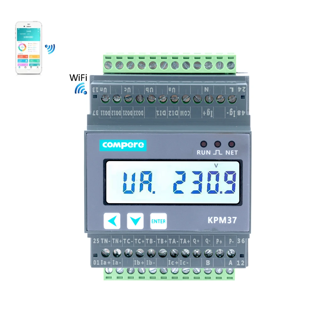 Uisuto Contatore Energia Elettrica, 230/400V 5-100A Isuratore Di - 8