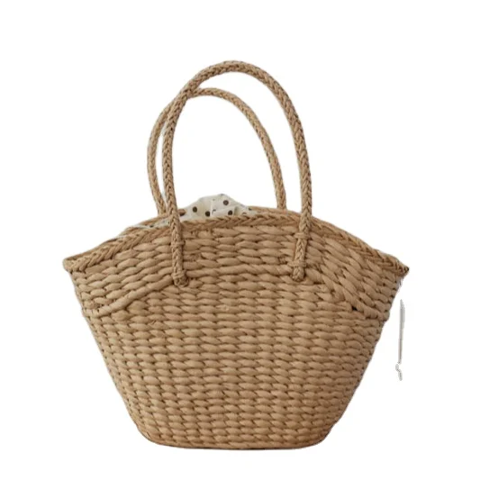 Bolsa De Palha De Papel Para Compras,Venda No Atacado,Feito À Mão,Cesto De  Palha - Buy Bolsa De Palha Bolsa De Praia,Sacos De Tote Da Praia Do Verão  Da Palha,Saco De Cesta De