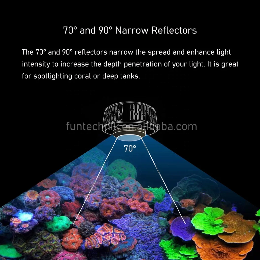 A7 2.0 Generation 100W Automatic Sunrise Sunset Programmable Marine Led Aquarium Light for Coral Reef Fish Tank