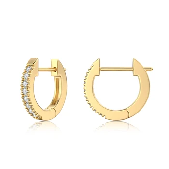 10pcs Small Gold Hoop Earrings Huggie Earrings for Women Ear Stud Cuff Cubic Zircon Fashion Jewelry