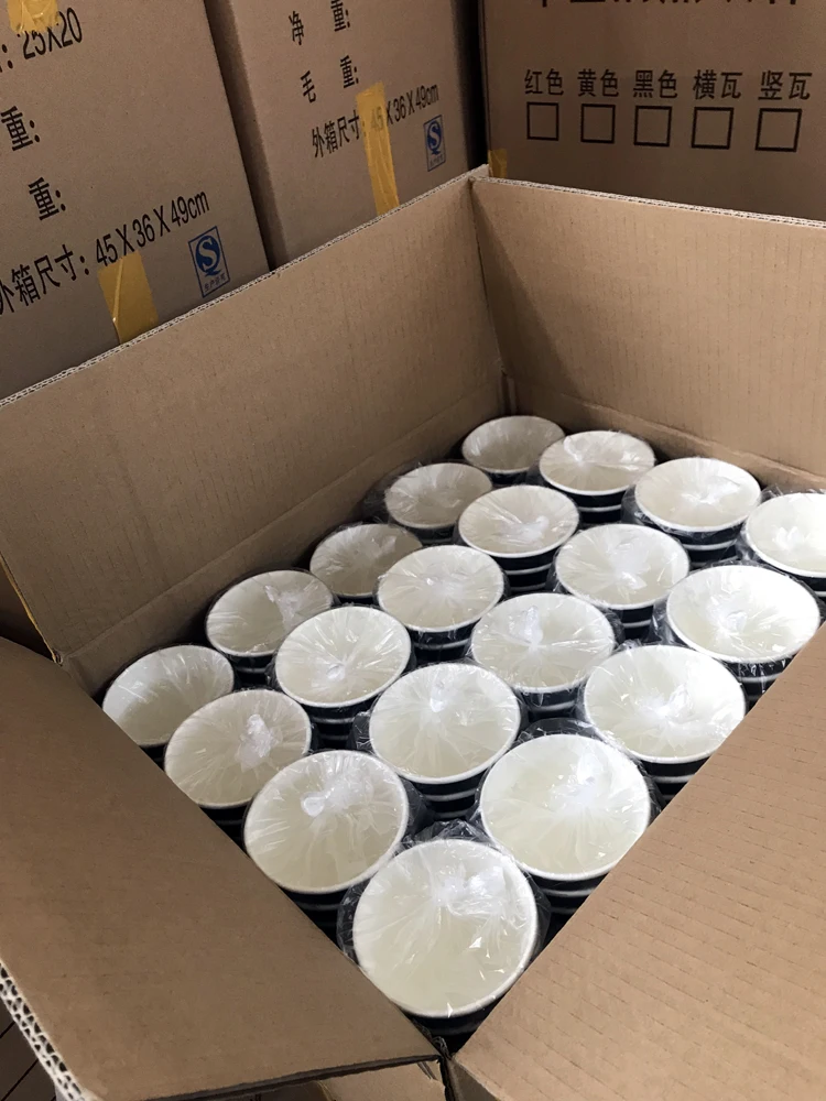 Custom printed logo disposable recycle  8oz 9oz 10oz 14oz 16oz 12oz double ripple wall hot stamping coffee paper cups with lid manufacture