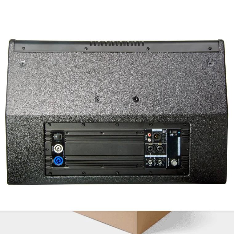 product la12ms 12 inch active professional coaxial full frequency audio speakers black 400w indoor outdoor church meeting return speaker-2
