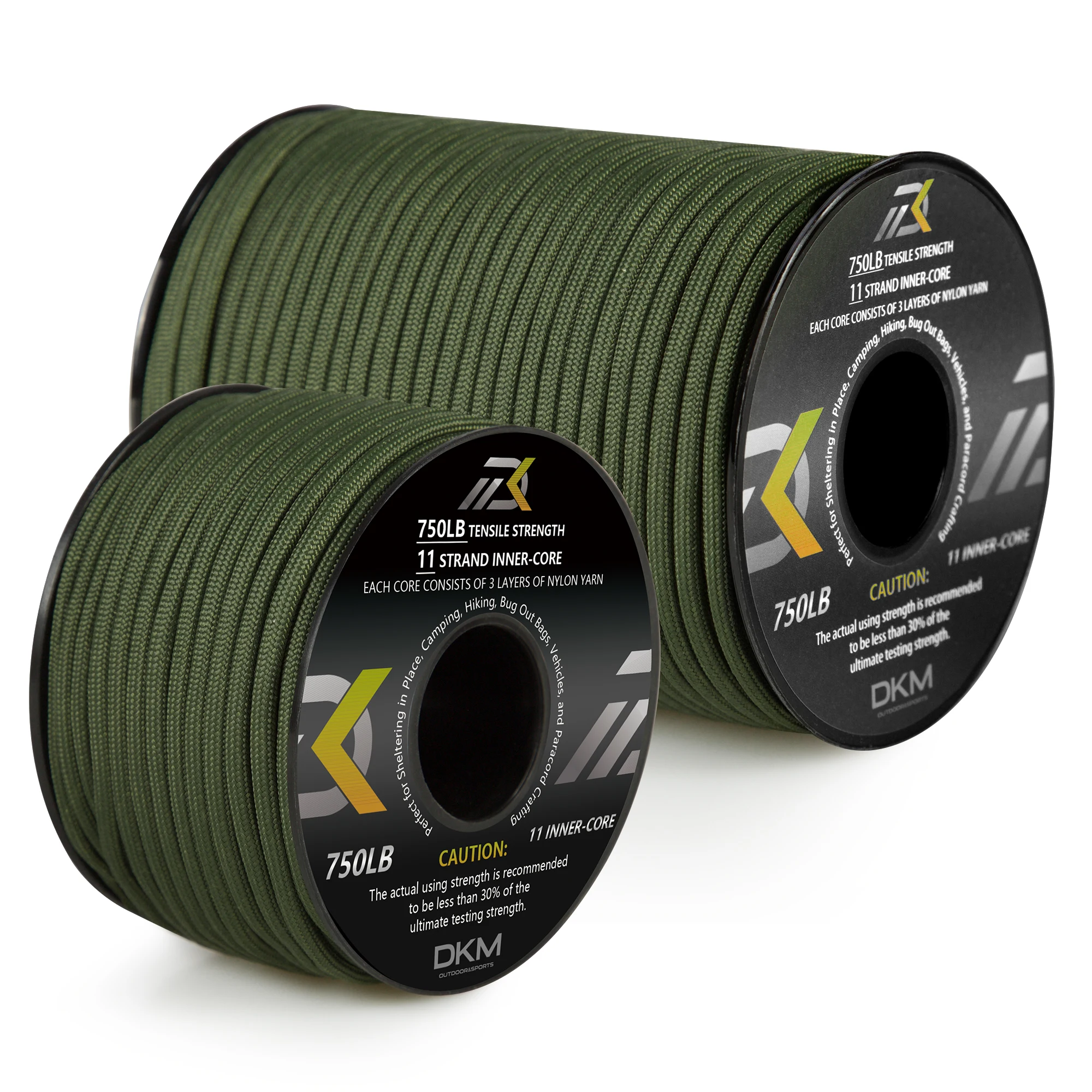 550 Paracord Survival 550 50/100ft 7/11 Strand Paracord 4mm For Camping