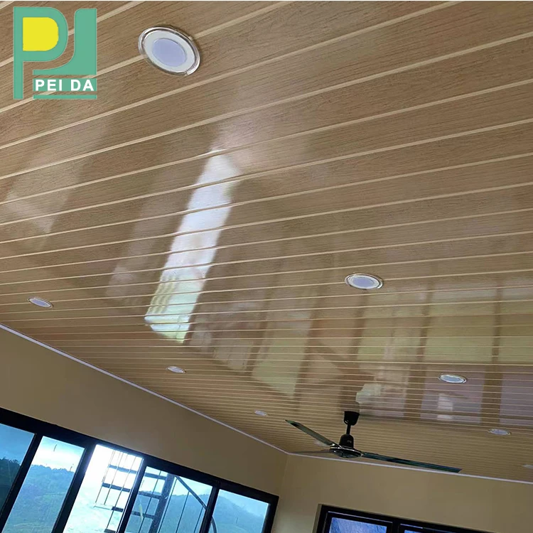 Durable 1m Wide Drywall Hollow Embossed Pvc Cladding Interior Wall Panels