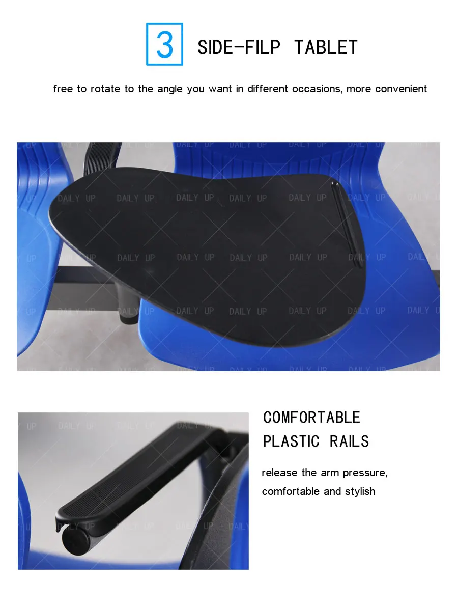 High Quality Public Row Waiting Chair Set With Armrest Metal Frame Four Seat Airport Bench With Word Pad For Hospital School