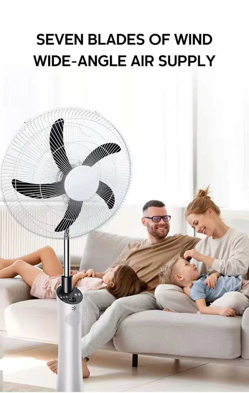 Electric Solar Standing Fan, Plastic, USB - detail 16