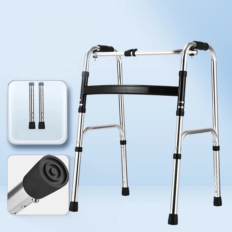 Factory Direct Sale Foldable Aluminum Alloy Walker with Wheels Walking Aids for the Disabled Direct From the Source details