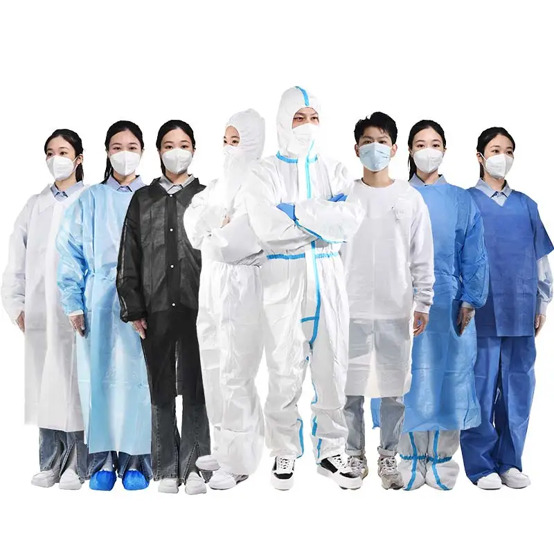 Cheap Dupont Fabric Hazmat Suit Sms Ppe Microporous Antistatic