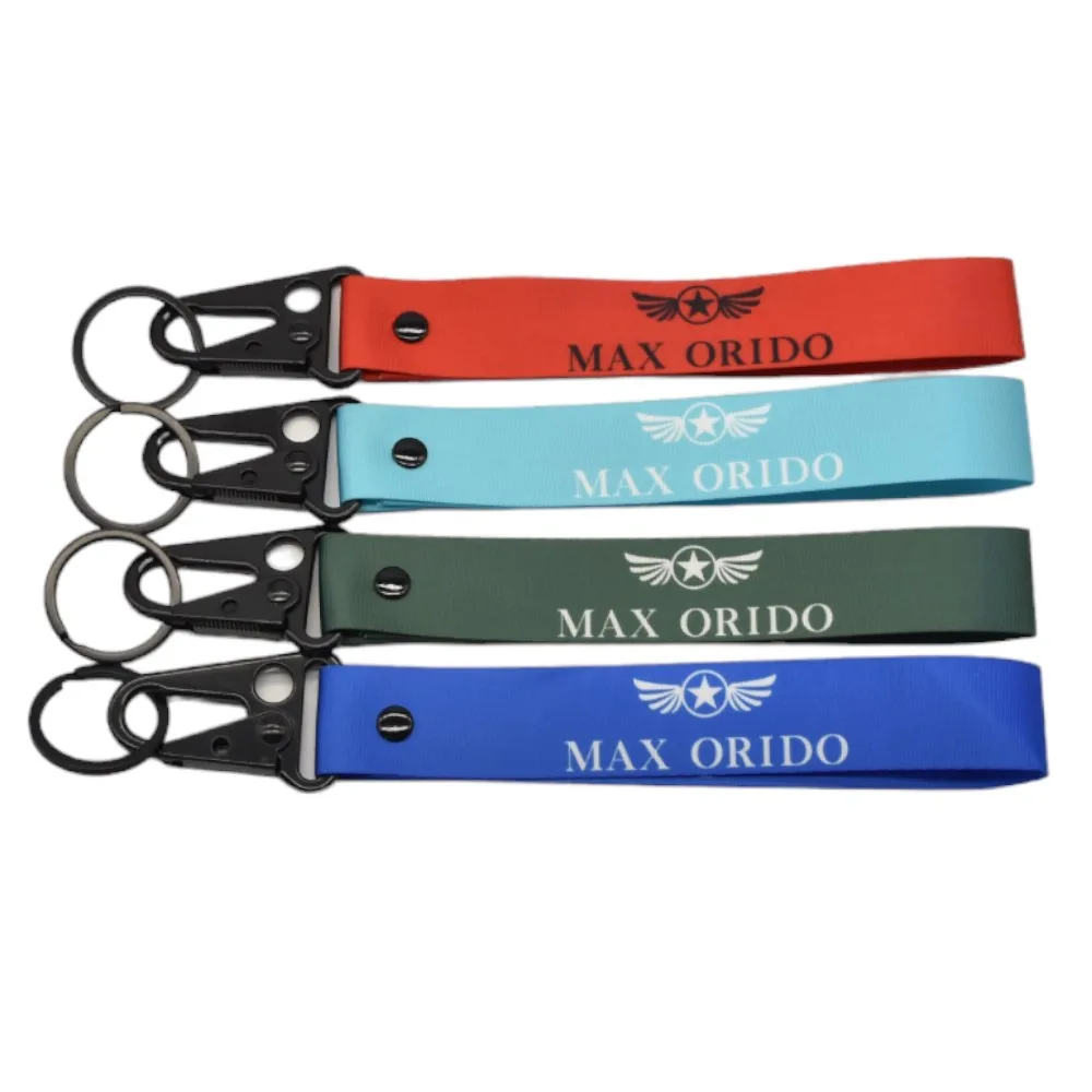 Custom Logo Printed Sublimation Strap Wrist Polyester Keychain Lanyard ...