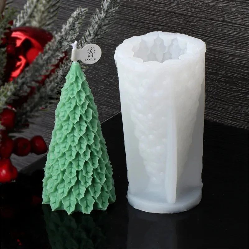 Christmas Tree Series Cedar Silicone Candle Mold Eco-friendly Reusable DIY Fragrance Modern Simple Style Decorative factory