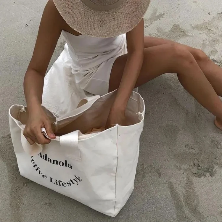 Eco Friendly Extra Large Custom Logo Organic Reusable Cotton Shopping ...