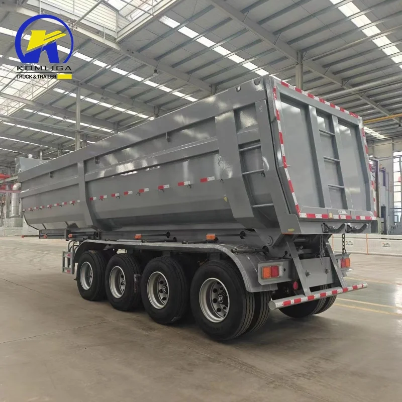 3/4 Alex Semi Trailer Tipper Dump Trailer Price Rear Dump Semi-trailer for Sale