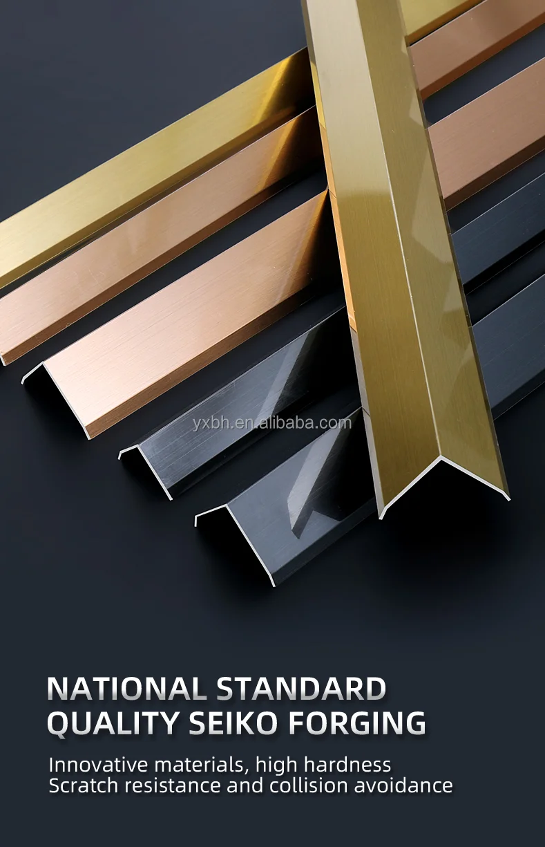 Hot Sale Stainless Steel Tile L-Shaped Stainless Steel Edge Trim supplier