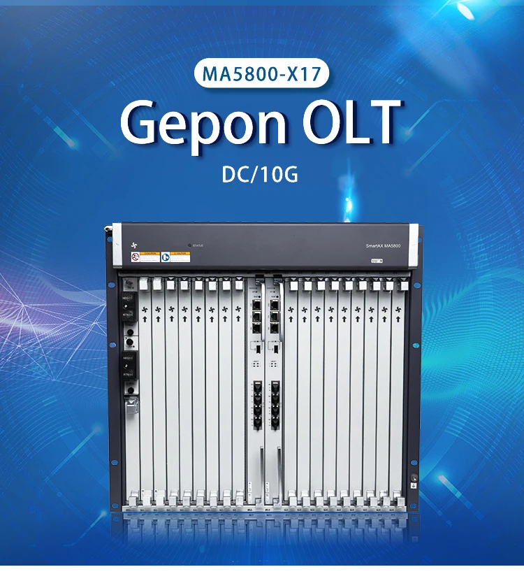 Olt Power Module FTTH OLT MA5800-X17 21inch OLT 17 Slots Gpon XGpon 10G Uplink Fast and ...