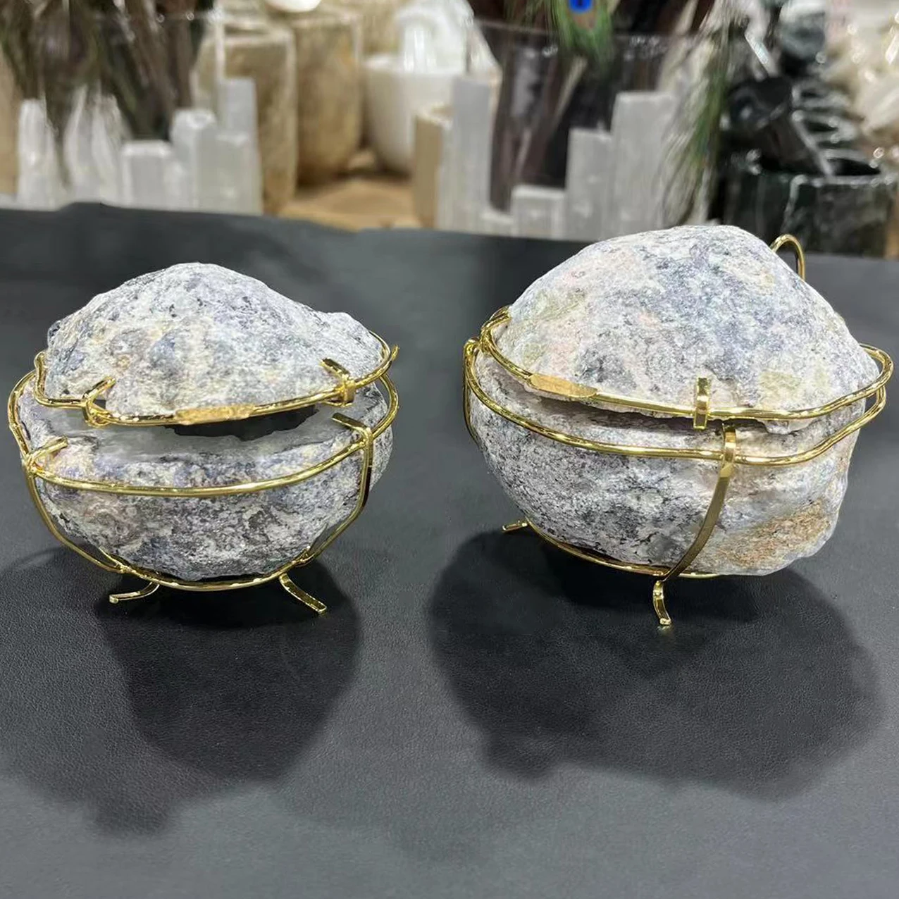 Wholesale Agate Geode Jewelry Box - Elegant Crystal Ring Box for