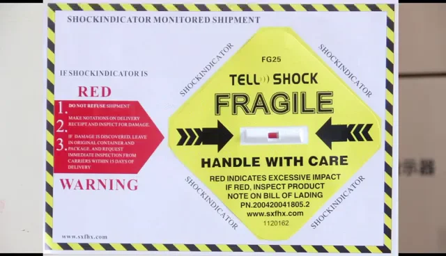 Shockaction Shock Indicator Label 25g-100g Different Sensitivity Range ...