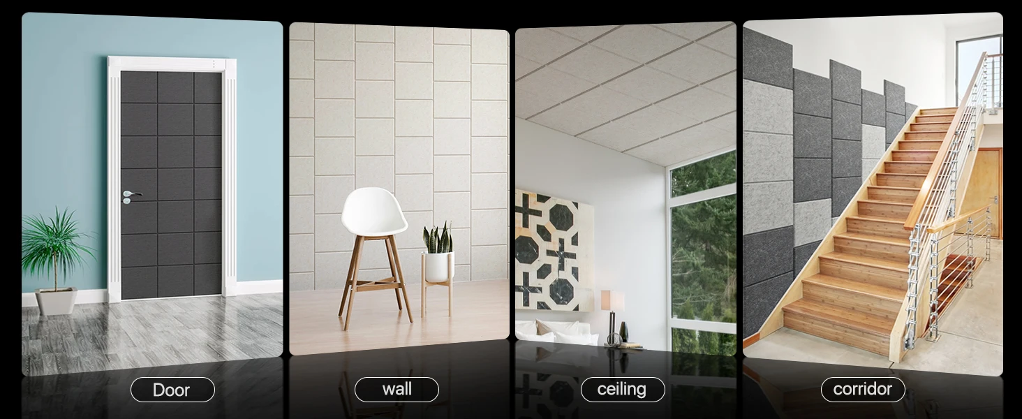 Modern Decorative Fireproof Soundproof Wall Panels Eco-Friendly Polyester Acoustic Ceiling Panels Solution for Living Room factory