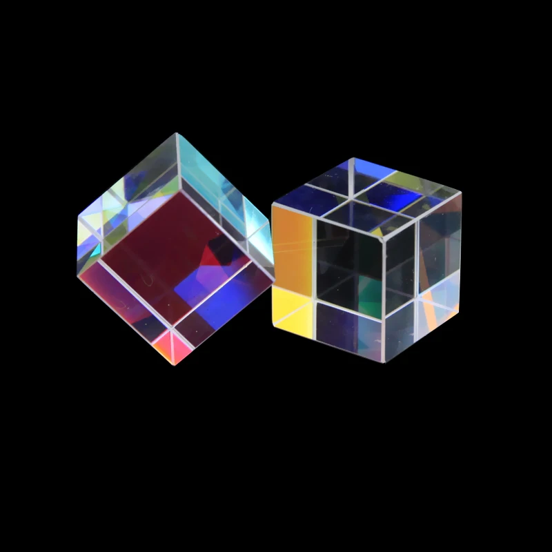 Customized Optical Glass K9 30mm Colorful Dichroic Glass Cube X Cube Prism