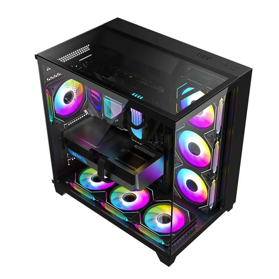Cheap RGB Gaming PC Case with Tempered Glass & ATX Chassis