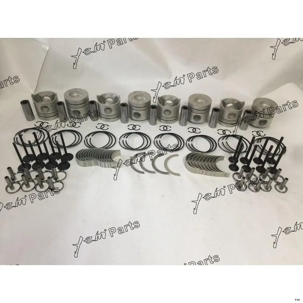 RD8 Overhaul Repair Kit With Valve Bearings Piston Rings for Nissan