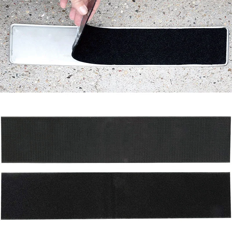 Nylon Self-Adhesive Hook & Loop Tapes for Cars License Plate Stickers Number Plate Holders Patterned Shoe & Bag Tapes
