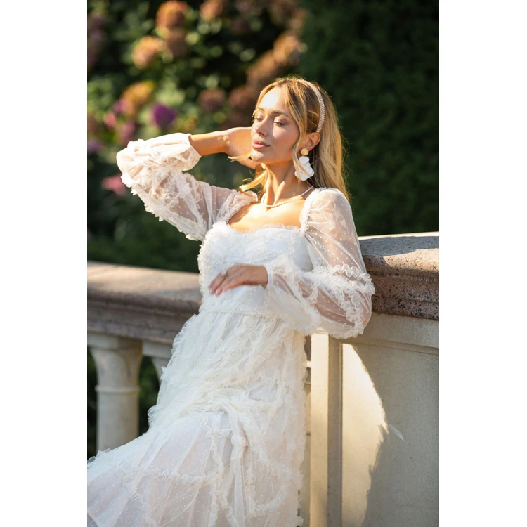 lace and mesh bridesmaid dress Sage Green Chiffon Bridesmaid Dress A-Line Floor-Length main image 1