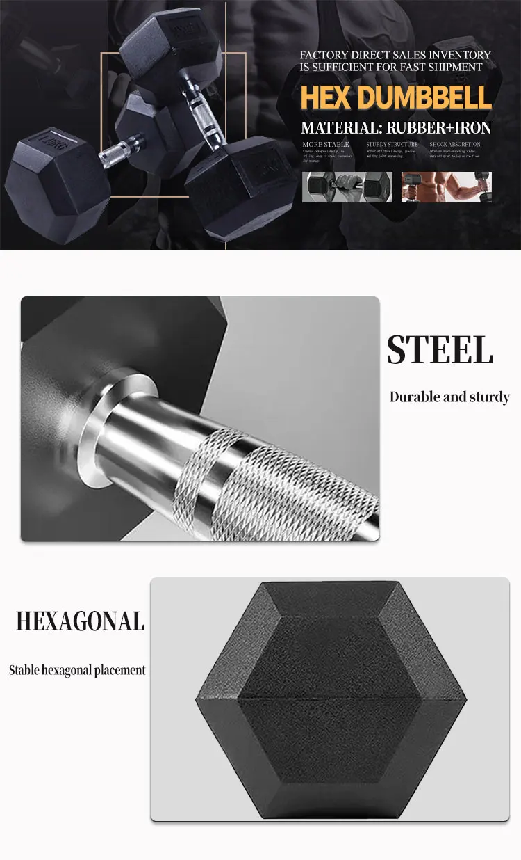Cast Iron Hex Dumbbells for Home Gym for Body Fitness Exercises ...