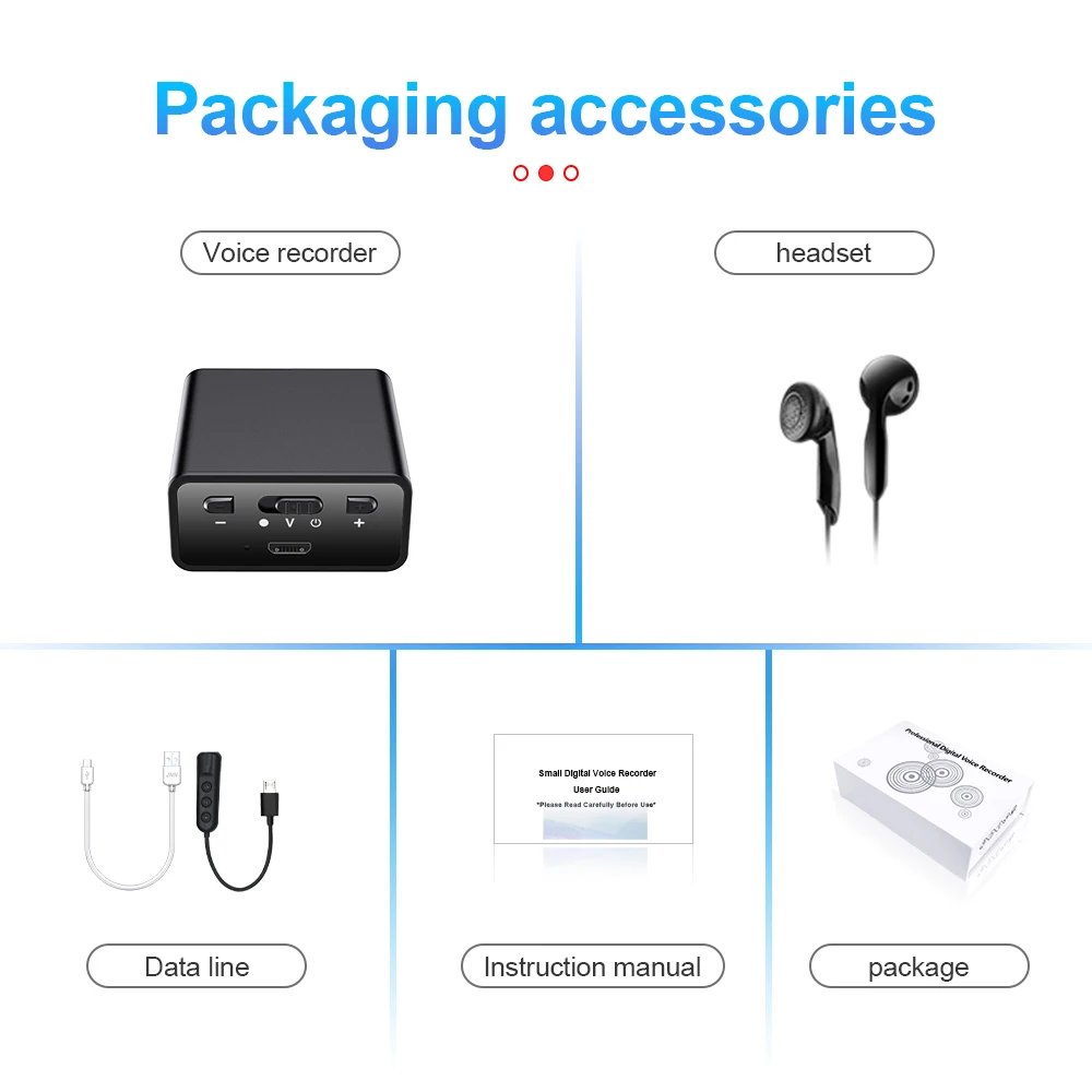 Mini Q65 Digital Voice Recorder Long Time 200 Hours Audio Sound Recorder in MP3 & WAV Format Small Digital Voice Recorder