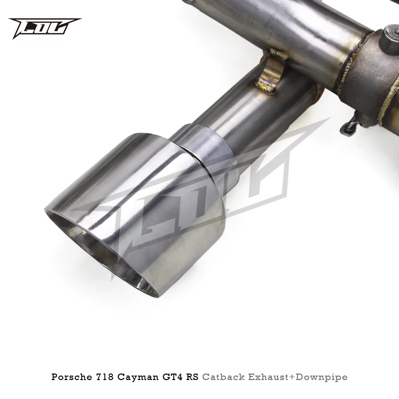ポルシェ718ケイマンGT4RS 4.0L2022-2025ステンレス鋼排気管マフラー