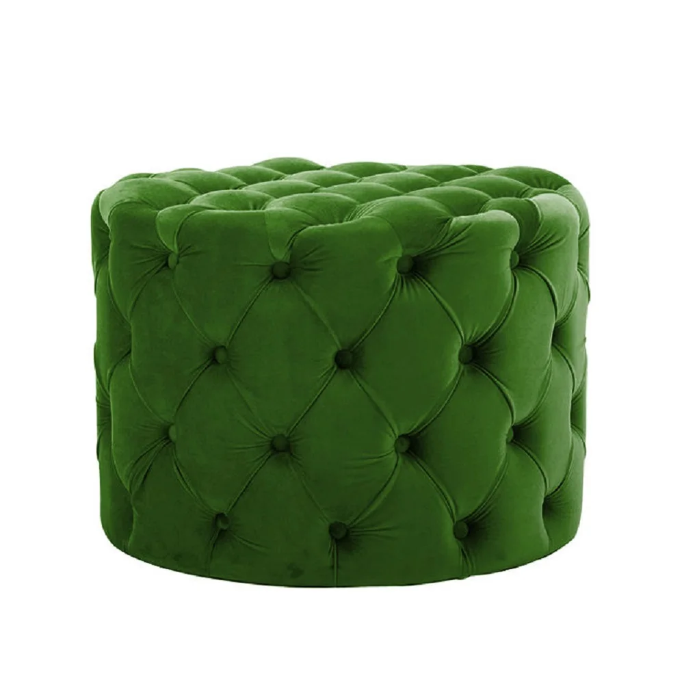 Modern Upholstery Tufted Inflatable Knitted Moroccan Pouf Small Poof ...